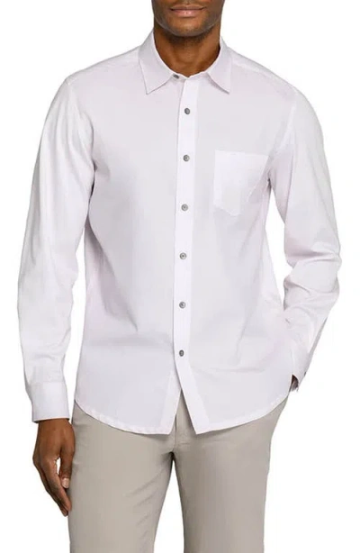 Wrk W.r.k Abstract Squiggle Cotton Shirt In White
