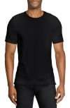 Wrk W.r.k Asher Black Slub Stretch Cotton & Modal T-shirt