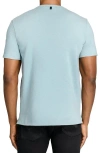 Wrk W.r.k Asher White Slub Stretch Cotton & Modal T-shirt In Blue