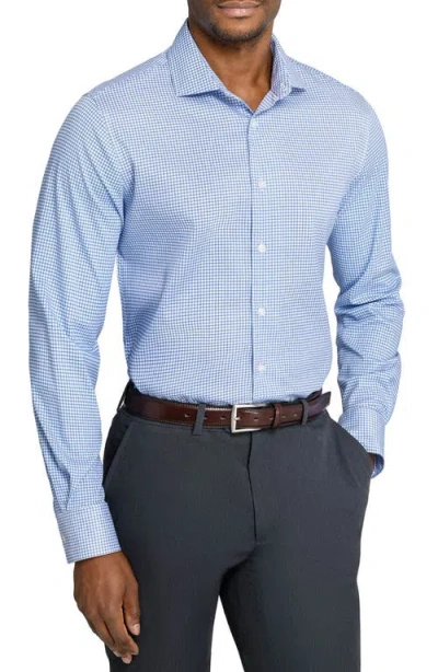 Wrk W.r.k Check Reworked Cotton Dress Shirt In Blue
