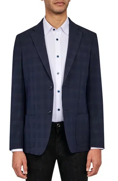 Wrk W.r.k Check Sport Coat In Blue