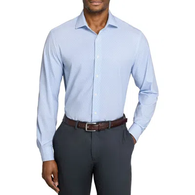 Wrk W.r.k Circle Geo Performance Dress Shirt In Blue
