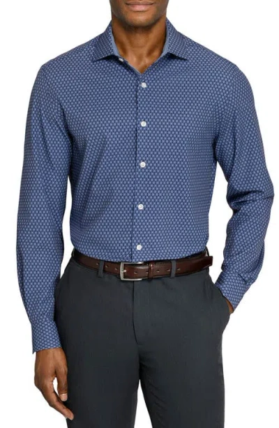 Wrk W.r.k Circle Geo Performance Dress Shirt In Transparent