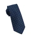 Wrk Classic Dot Silk Tie In Blue