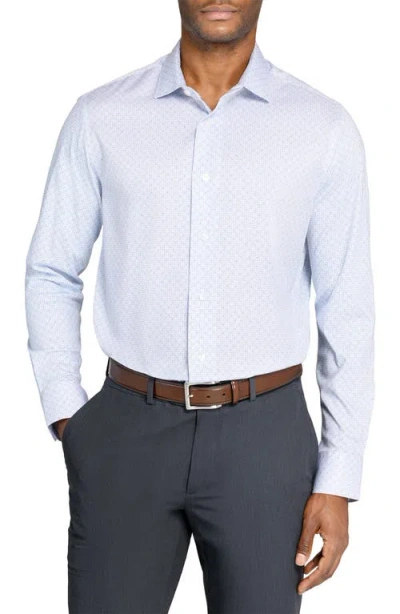 Wrk W.r.k Slim Fit Dash Print Performance Dress Shirt In White