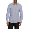 Wrk W.r.k Diamond Dot Button Up Shirt In Blue