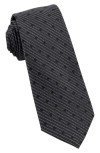 Wrk W.r.k Dot Silk Tie In Black