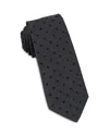 Wrk W.r.k Dot Silk Tie In Black