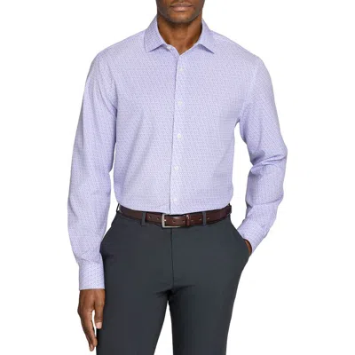 Wrk W.r.k Fain Floral Performance Dress Shirt In Blue