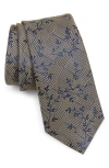 Wrk Glen Plaid Silk Tie In Gold