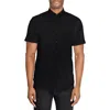 Wrk W.r.k Hudson Reworked Slim Fit Short Sleeve Button-down Shirt In Black