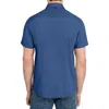 Wrk W.r.k Hudson Reworked Slim Fit Short Sleeve Button-down Shirt In Blue