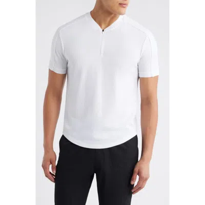 Wrk W.r.k Mason Quarter Zip T-shirt In White