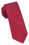 Wrk Neat Silk Tie In Red