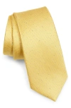 Wrk Neppy Solid Silk Tie In Yellow