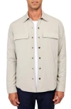 Wrk W.r.k Padded Shirt Jacket In Gray