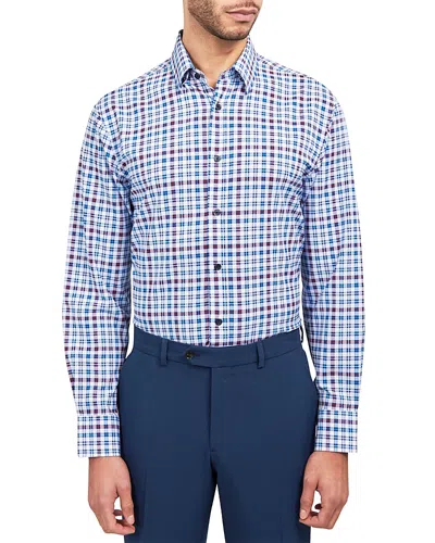 Wrk Regular Fit Large Check Performance Dress Shirt In Green