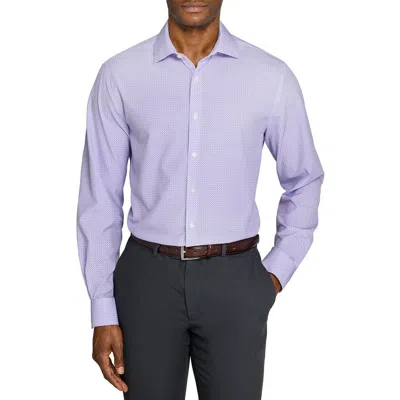 Wrk W.r.k Regular Fit Micromedallion Performance Dress Shirt In Black