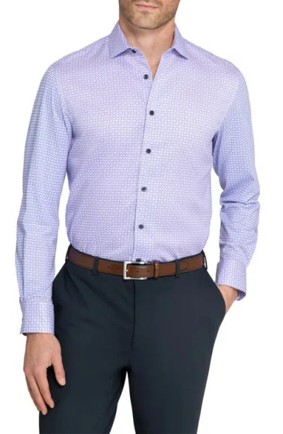 Wrk W.r.k Reworked Slim Fit Cotton Dress Shirt In Purple