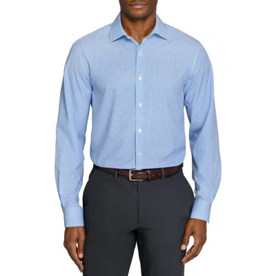 Wrk W.r.k Round Geo Print Performance Dress Shirt In Multi