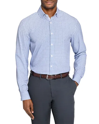 Wrk Slim Fit Check Performance Dress Shirt In Blue