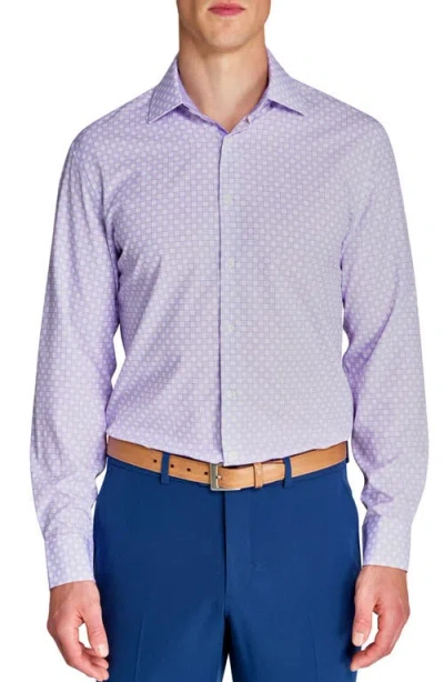 Wrk W.r.k Slim Fit Checker Print Performance Dress Shirt