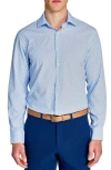 Wrk W.r.k Slim Fit Checker Print Performance Dress Shirt In Multi