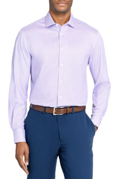 Wrk W.r.k Slim Fit Crisscross Reworked Dress Shirt In Purple