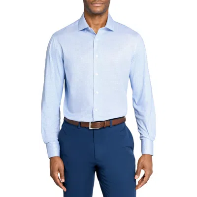 Wrk W.r.k Slim Fit Crisscross Reworked Dress Shirt In Blue