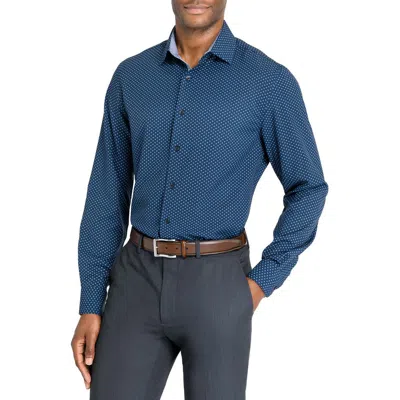 Wrk W.r.k Slim Fit Dash Print Performance Dress Shirt