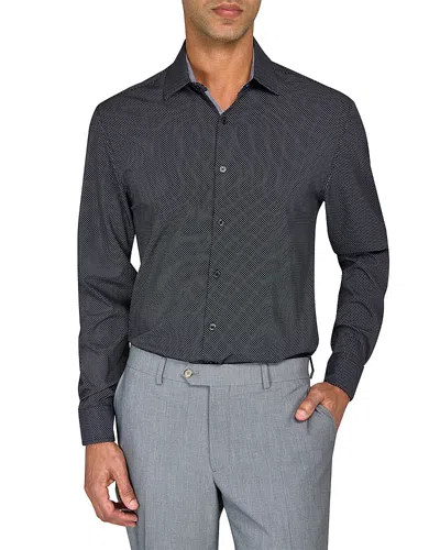 Wrk Slim Fit Dot Performance Dress Shirt In Black