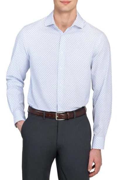 Wrk W.r.k Slim Fit Double Diamond Print Performance Dress Shirt In Multi