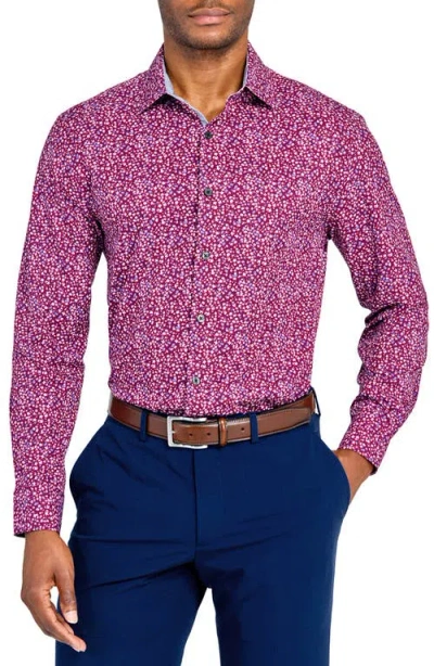 Wrk W.r.k Slim Fit Floral Performance Dress Shirt