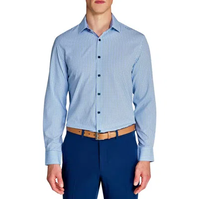 Wrk W.r.k Slim Fit Grid Performance Dress Shirt In Multi