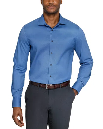 Wrk Slim Fit Micro Geo Reworked Dress Shirt In Blue