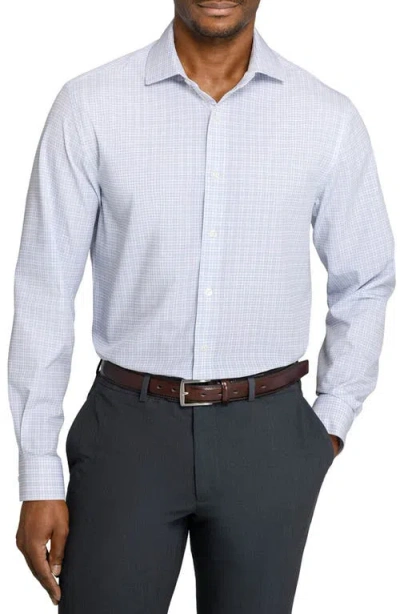 Wrk W.r.k Slim Fit Microcheck Performance Dress Shirt In White