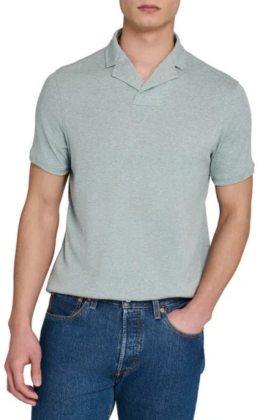 Wrk W.r.k Slim Fit Rib Solid Polo In Blue