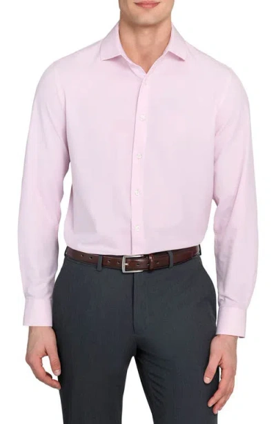Wrk W.r.k Slim Fit Solid Pink Performance Dress Shirt