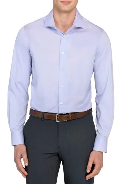 Wrk W.r.k Slim Fit Solid Reworked Dress Shirt In Blue