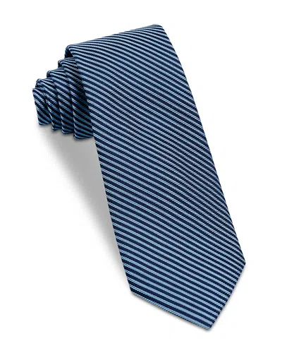 Wrk Stripe Silk Tie In Blue