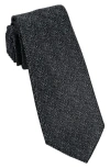 Wrk Textured Silk Tie In Charcoal