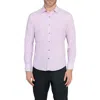 Wrk W.r.k Trim Fit Abstract Cube Print Short Sleeve Performance Button-up Shirt In Purple
