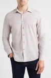 Wrk W.r.k Trim Fit Mélange Performance Button-up Shirt
