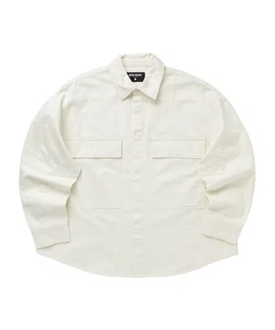 Wrstbhvr Best Flap-pocket Denim Shirt In White