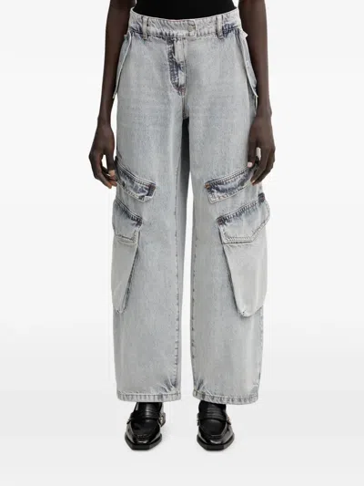 Wrstbhvr Blake Faded-wash Cargo Pants In Blue