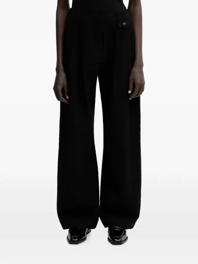Wrstbhvr Dorea Pleated Wide-leg Trousers In Black