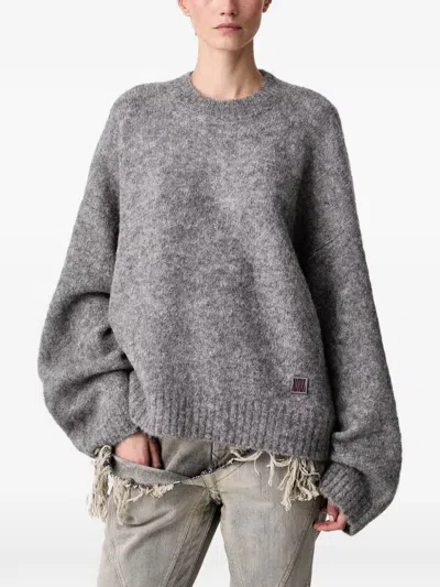 Wrstbhvr Enci V3 Logo-intarsia Knitted Sweater In Gray