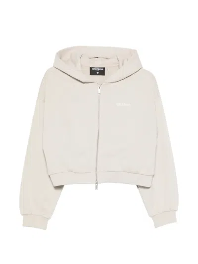 Wrstbhvr Eria V2 Logo-print Zip-up Hoodie In Gray