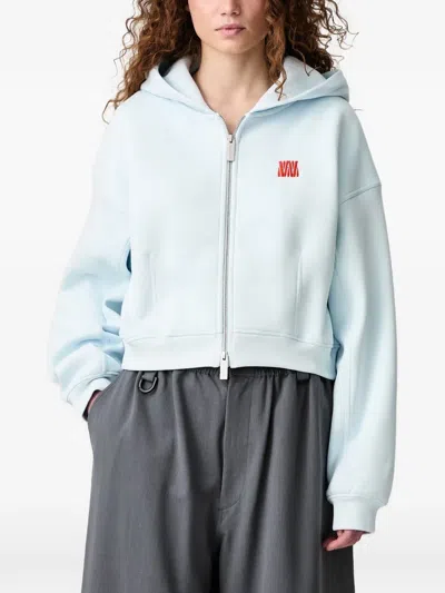 Wrstbhvr Eria V3 Zip-up Cropped Hoodie In Blue
