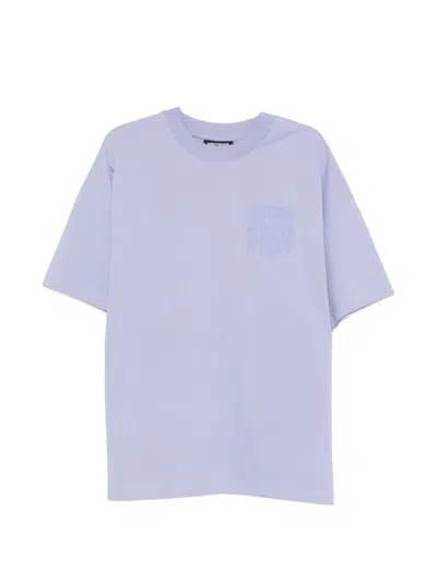 Wrstbhvr Flynn V2 Logo-print Drop-shoulder T-shirt In Blue